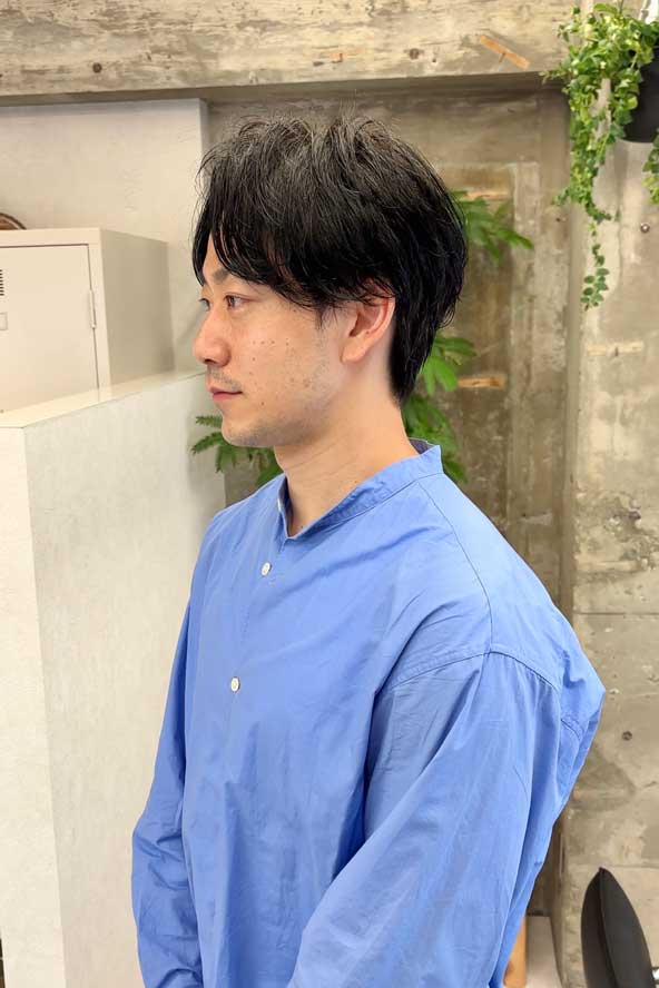 国際センター,メンズヘア,センターパート