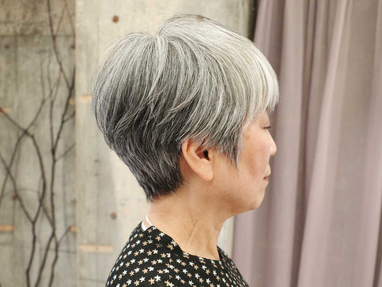 名古屋,白髪ぼかし,ハイライト